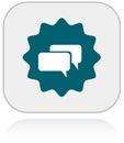 Talk to us. Live chat symbol with speech bubbles