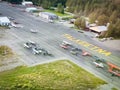 Talkeetna, Alaska, September 2nd, 2023 Fly above Talkeetna airport in autumn