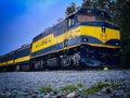 Talkeetna, Alaska, September 1st 2023 Alaskia Train ready to go from railway station