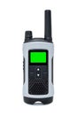 Talkie walkie with green blank lcd screen Royalty Free Stock Photo