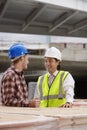 Talking At Building Site Royalty Free Stock Photo