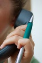 Talking on the business telephone