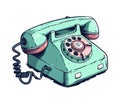 Talking business using old rotary phone symbol