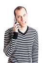 Talking on cellphone Royalty Free Stock Photo
