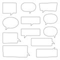 Talking cloud icons set. Vector. Royalty Free Stock Photo