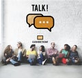 Talking Talk Communication Conversation Concept Royalty Free Stock Photo