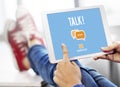 Talking Talk Communication Conversation Concept Royalty Free Stock Photo
