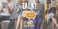 Talking Talk Communication Conversation Concept Royalty Free Stock Photo