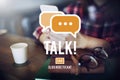 Talking Talk Communication Conversation Concept Royalty Free Stock Photo
