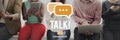 Talking Talk Communication Conversation Concept Royalty Free Stock Photo