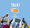 Talking Talk Communication Conversation Concept Royalty Free Stock Photo
