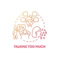 Talking too much concept icon