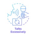 Talks excessively blue gradient concept icon Royalty Free Stock Photo