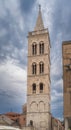 Bell tower of a St. Donata Church in Zadar old town Royalty Free Stock Photo