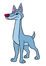 Tall big dog guard illustration character Royalty Free Stock Photo