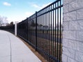 Tall black fence