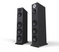 Tall Black Speakers Royalty Free Stock Photo