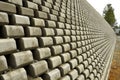 Tall Blocked Retaining Wall Royalty Free Stock Photo
