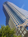 Tall blue glass building ÃÂ in Charlotte downtown in North Caroli Royalty Free Stock Photo