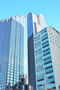 Tall Blue and Grey office building