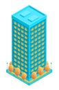 Tall isometric style residential building
