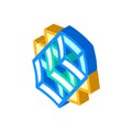 tall box kite isometric icon vector illustration Royalty Free Stock Photo