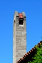 Tall brick chimney on home Royalty Free Stock Photo