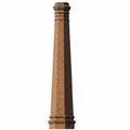 Tall brick chimney stack with a tapered design, featuring alternating layers of red and Royalty Free Stock Photo