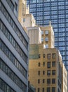 Tall brick and glass buildings at busy and crowded ManhattanÃÂ 