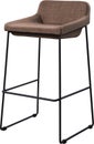 Tall brown bar stool isolated on white. Modern designer Bar chair.