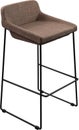 Tall brown bar stool isolated on white. Modern designer Bar chair.