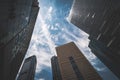 Tall buildings in the business district in Tokyo Royalty Free Stock Photo