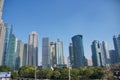 Tall buildings at Lujiazui at Shanghai Royalty Free Stock Photo