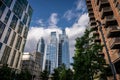 Tall buildings in the redeveloped area of Nine Elms in London, UK Royalty Free Stock Photo