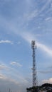 Tall cellular communication tower Royalty Free Stock Photo