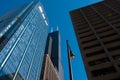 Tall Chicago Skyscrapers and lamp