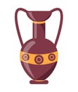 Ancient Greek Vase Isolated Illustration on White Royalty Free Stock Photo