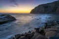 Tall Cliffs of Dana Point After Sunset Royalty Free Stock Photo