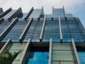 Tall commercial building in the capital of Bangladesh, Dhaka. Commercial building with glass front