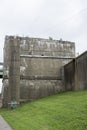 Concrete column with catwalk