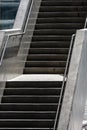 Tall concrete stairs in sunshine..