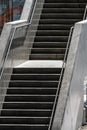 Tall concrete stairs in sunshine..