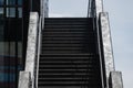 Tall concrete stairs in sunshine..