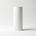 A tall, cylindrical white object standing against a plain background Royalty Free Stock Photo