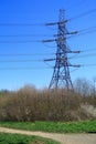 Tall elctricity pylon in the North Kent countryside
