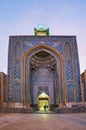 The tall portal of Friday Mosque in Kerman, Iran