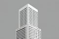 Modernist Architecture: White Skyscraper Royalty Free Stock Photo