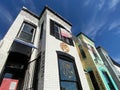 Tall Georgetown Architecture and Blue Sky in Washington DC Royalty Free Stock Photo