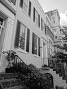 Tall Georgetown Homes in Black and White