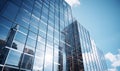 tall glass building that reflects, ai generative Royalty Free Stock Photo
